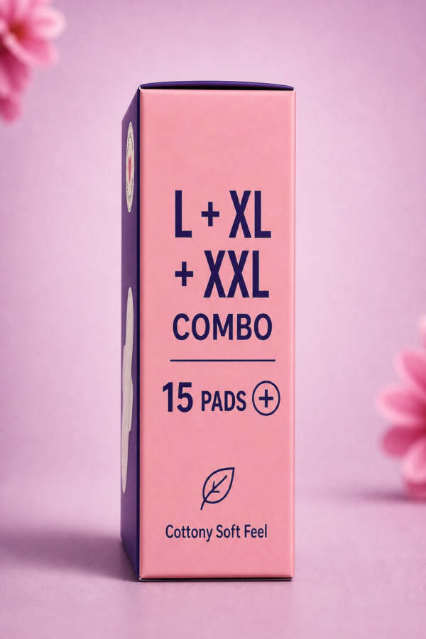 BeYoo Combo Pack L + XL + XXL - 15 Pads side panel