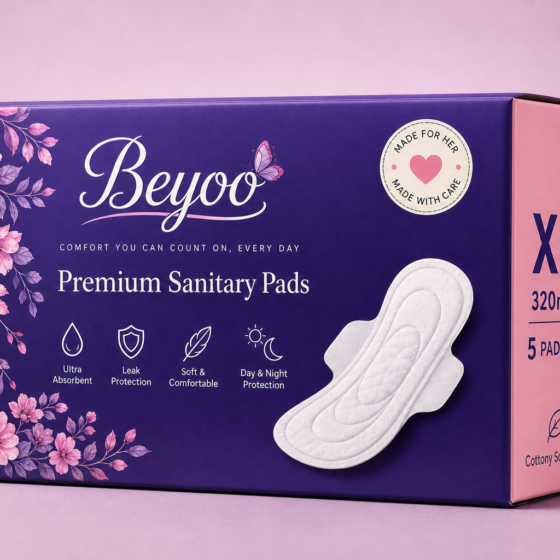 BeYoo Premium Sanitary Pads XL - 5 Pads Pack