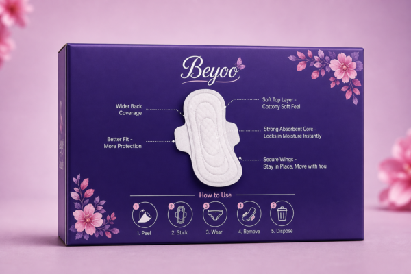 BeYoo Premium Sanitary Pads XL - 5 Pads Pack
