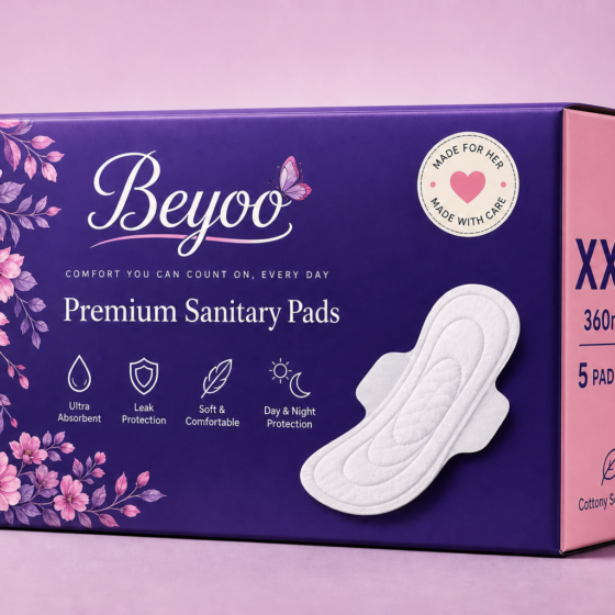 BeYoo Premium Sanitary Pads XXL - 10 Pads Pack